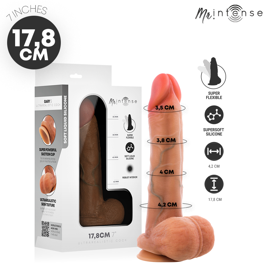 Mr Intense-Gary S Dildo ultra-realista con testicoli 17,8 cm