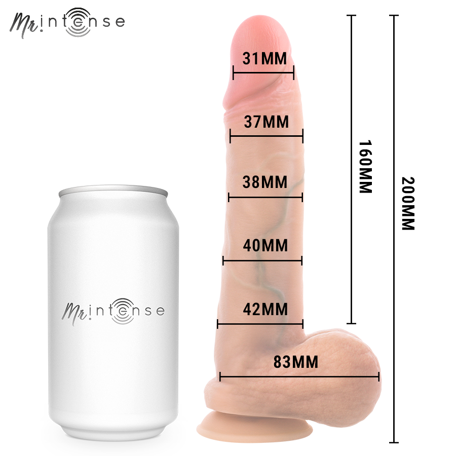 MR INTENSE - GARY M ULTRA-REALISTIC SILICONE COCK WITH TESTICLES 20 CM -Ø- 4.2 CM — MR. INTENSE · Dildo & Stimulatoare (imaginea 5)