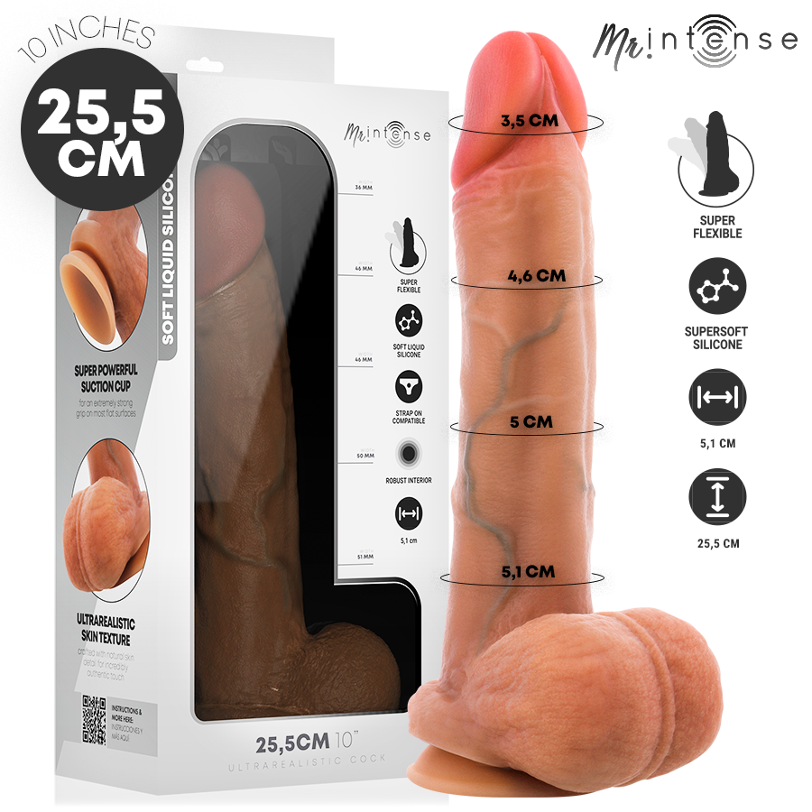 Mr Intense-Gary XL Dildo ultra-realista con testicoli 25,5 cm