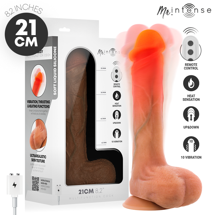Mr Intense-Bradley Dildo Vibratore con Riscaldamento 21 cm — MR. INTENSE · Vibratori