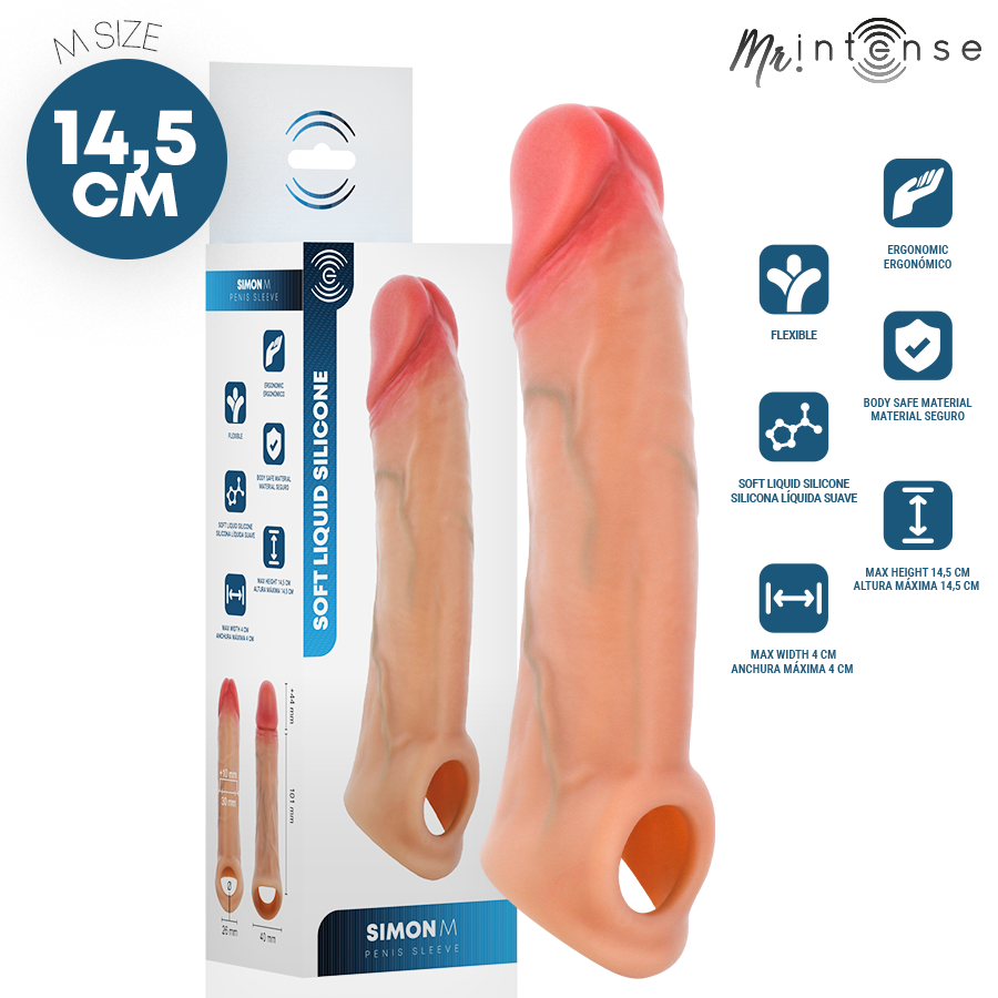 Mr Intense-Simon M Guaina per pene Silicone 14,5 cm