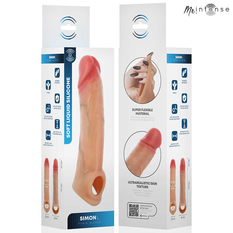 Mr Intense-Simon L Guaina per pene Silicone 16 cm — MR. INTENSE · Anelli & Guaine per pene (immagine 4)