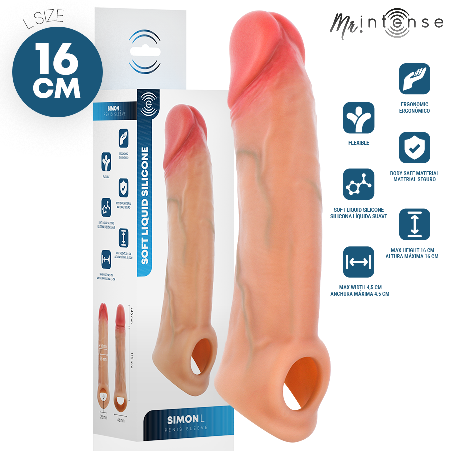 Mr Intense-Simon L Guaina per pene Silicone 16 cm