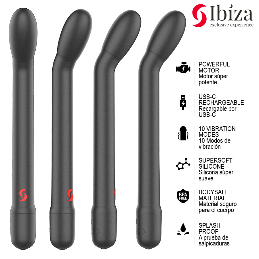 Ibiza-Vibratore Punto G 3 in 1 con aspirazione Nero 4 Ibiza-Vibratore Punto G 3 in 1 con aspirazione Nero — IBIZA TECHNOLOGY · Vibratori (imaginea 4)