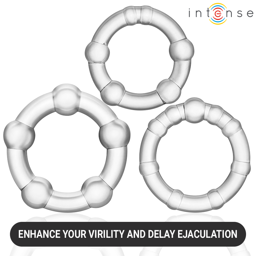 Intense-Bourne Set 3 Anelli per Pene in Silicone 6 Intense-Bourne Set 3 Anelli per Pene in Silicone · Anelli & Guaine per pene (imaginea 6)