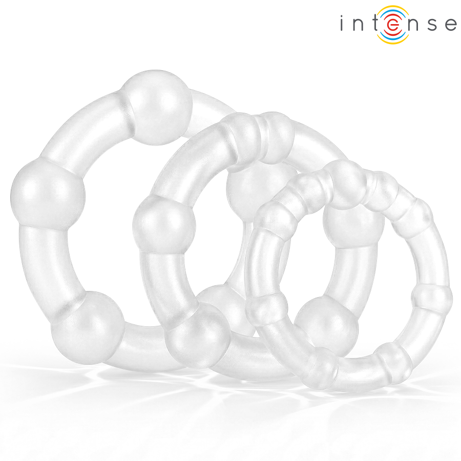 Intense-Bourne Set 3 Anelli per Pene in Silicone 4 Intense-Bourne Set 3 Anelli per Pene in Silicone · Anelli & Guaine per pene (imaginea 4)