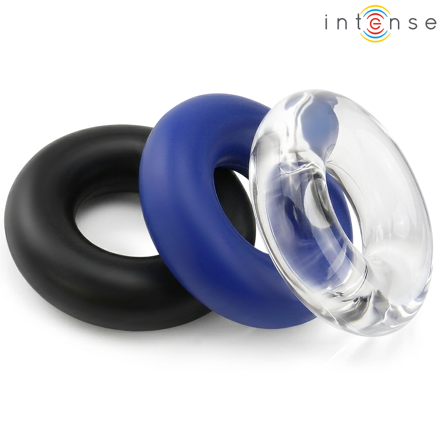 Intense-Wick Set 3 Anelli per Pene Vari Colori · Anelli & Guaine per pene (immagine 4)
