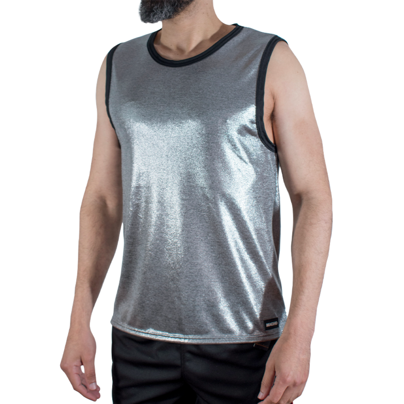 Macho-Fine Glitter Maglietta Uomini