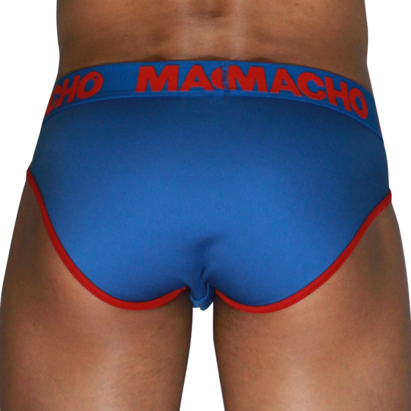 Macho-Slip Classic Blu e Rosso di Lycra — MACHO UNDERWEAR · Intimo uomo (immagine 3)