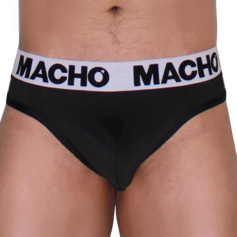 Macho-MTG002 Tanga Uomo Nero