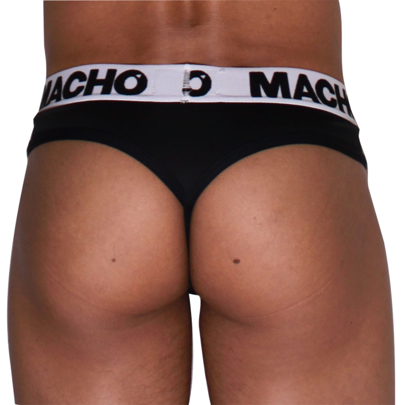 Macho-MTG002 Tanga Uomo Nero — MACHO UNDERWEAR · Intimo uomo (immagine 3)