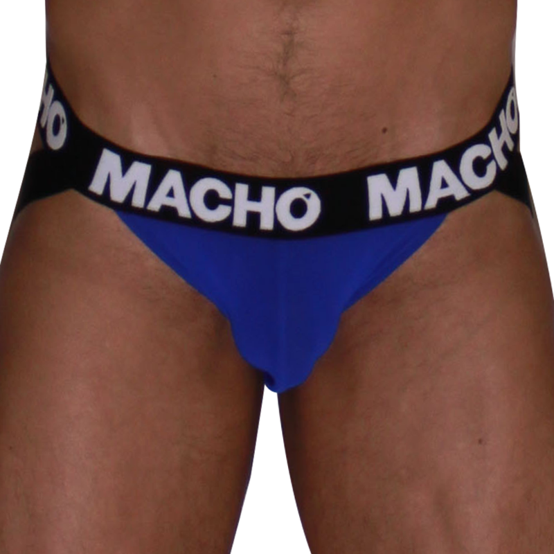 Macho-MX28AZ Jockstrap Griglia Blu
