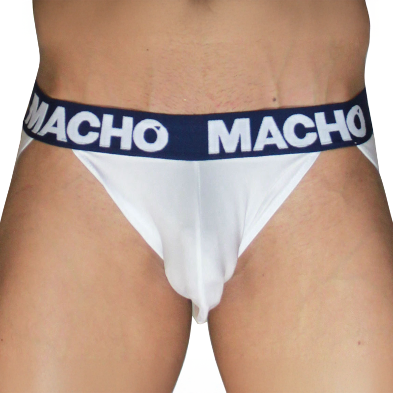 Macho-MX29DK Jockstrap Bianco e Bleumarin — MACHO UNDERWEAR · Intimo uomo (imaginea 3)