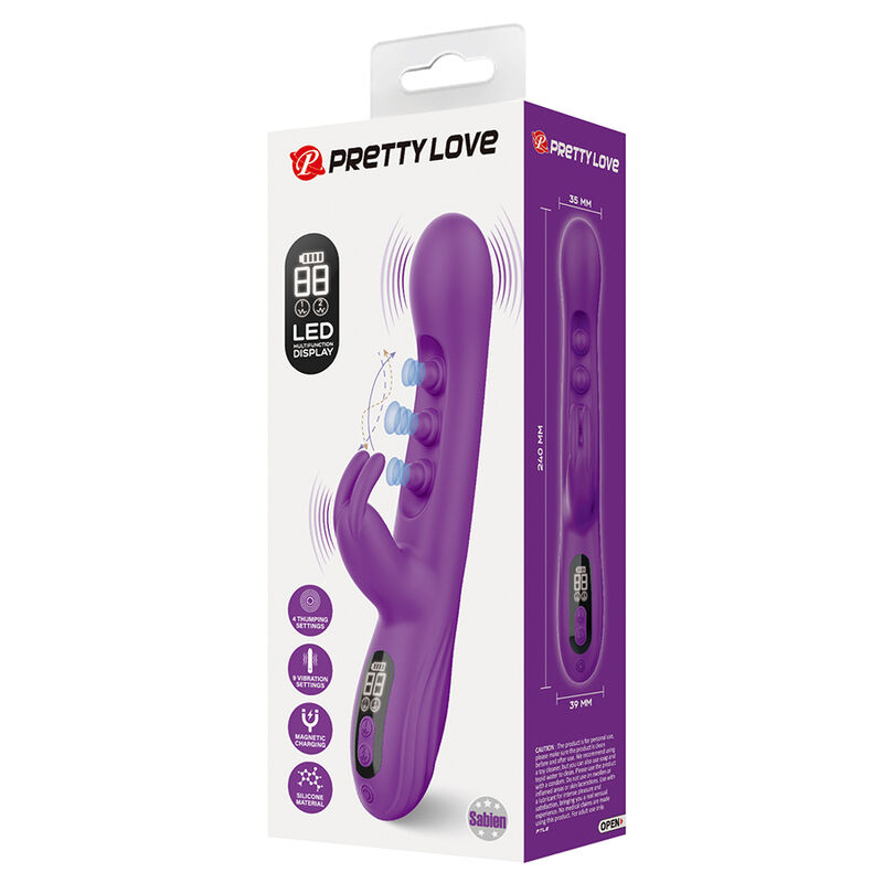 Pretty Love-Sabien Vibratore Rabbit con Tapping Viola · Vibratori (immagine 10)