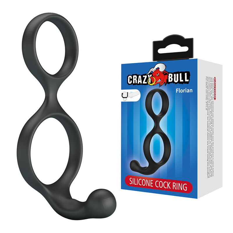 Crazy Bull-Florian Anello doppio pene e testicoli Nero 7 Crazy Bull-Florian Anello doppio pene e testicoli Nero · Anelli & Guaine per pene (imaginea 7)