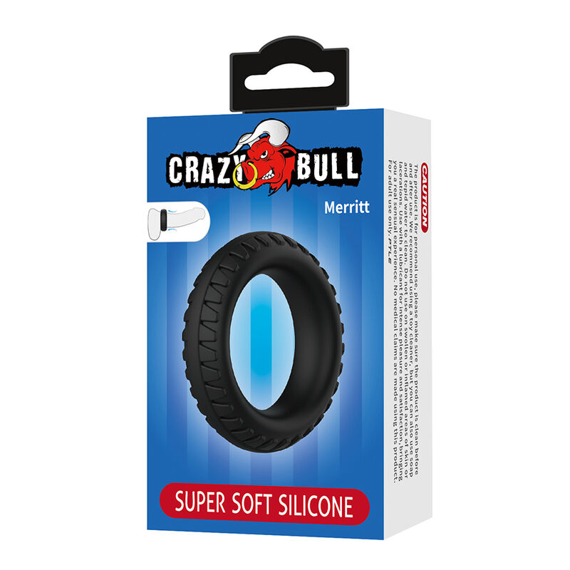 Crazy Bull-Merritt Anello Textured per Pene Nero 4 Crazy Bull-Merritt Anello Textured per Pene Nero · Anelli & Guaine per pene (imaginea 4)