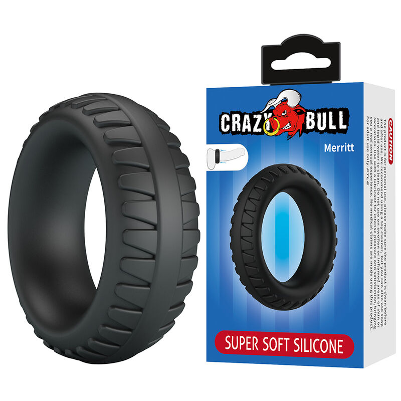 Crazy Bull-Merritt Anello Textured per Pene Nero 8 Crazy Bull-Merritt Anello Textured per Pene Nero · Anelli & Guaine per pene (imaginea 8)