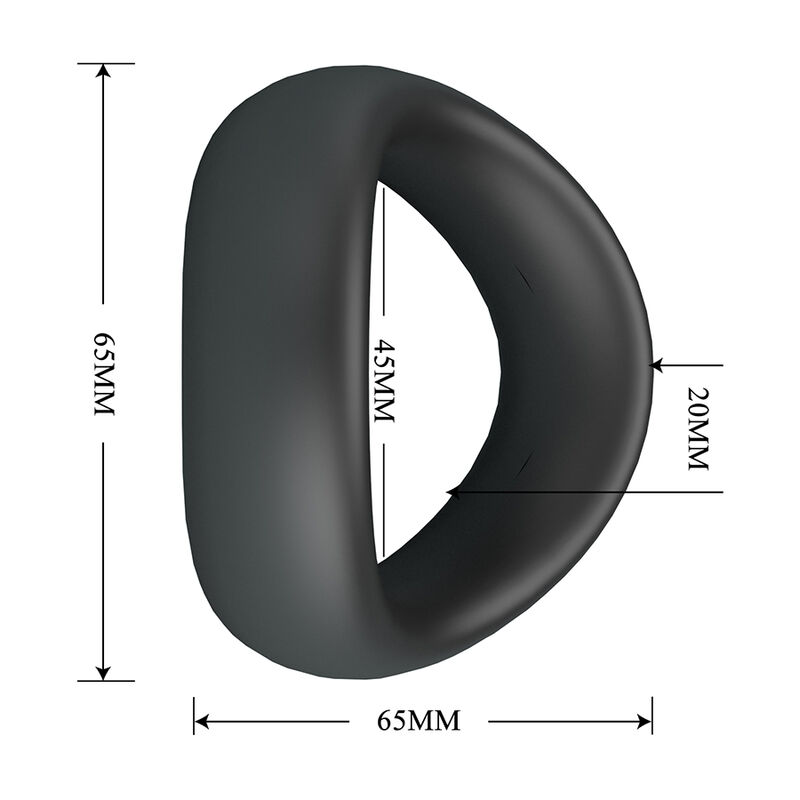 Crazy Bull-Valen Anello Ergonomico per Pene Nero · Anelli & Guaine per pene (imaginea 5)