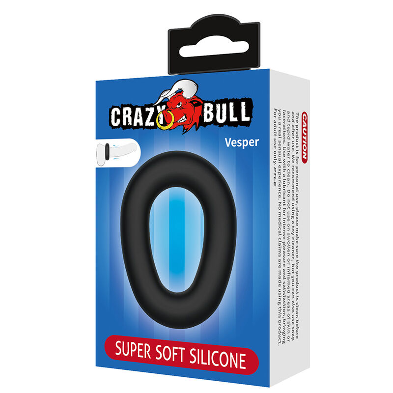 Crazy Bull-Vesper Anello per Pene in Silicone Nero 4 Crazy Bull-Vesper Anello per Pene in Silicone Nero · Anelli & Guaine per pene (imaginea 4)