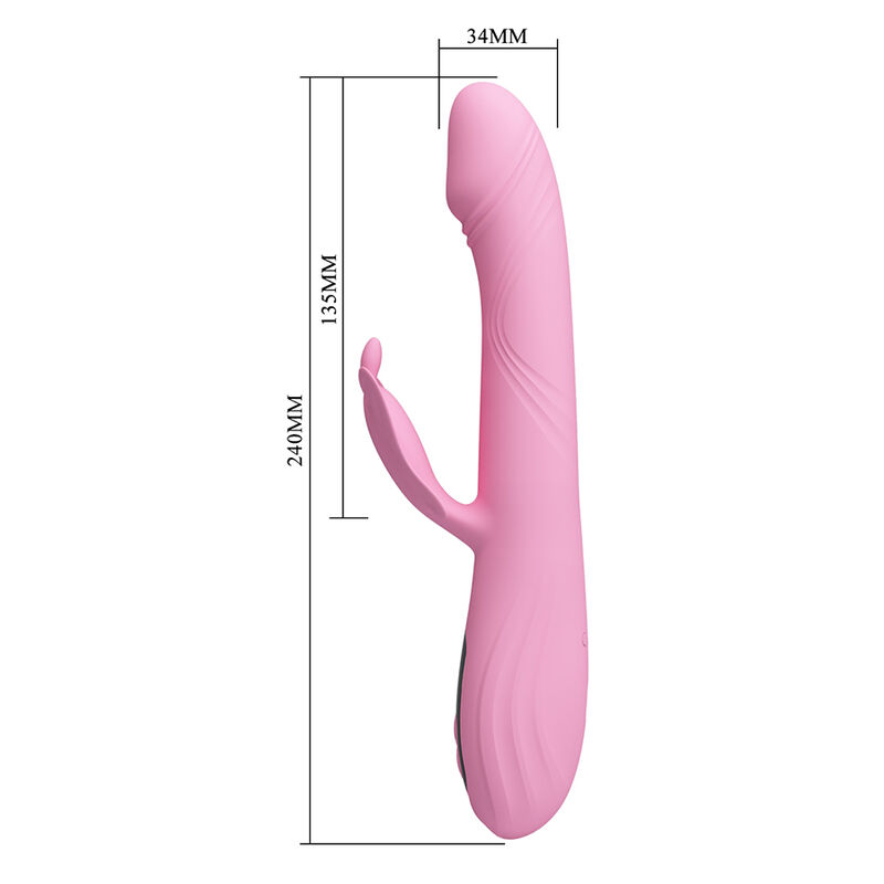 Pretty Love-Bella Vibratore Rabbit con Farfalla e LED Rosa · Vibratori (immagine 9)