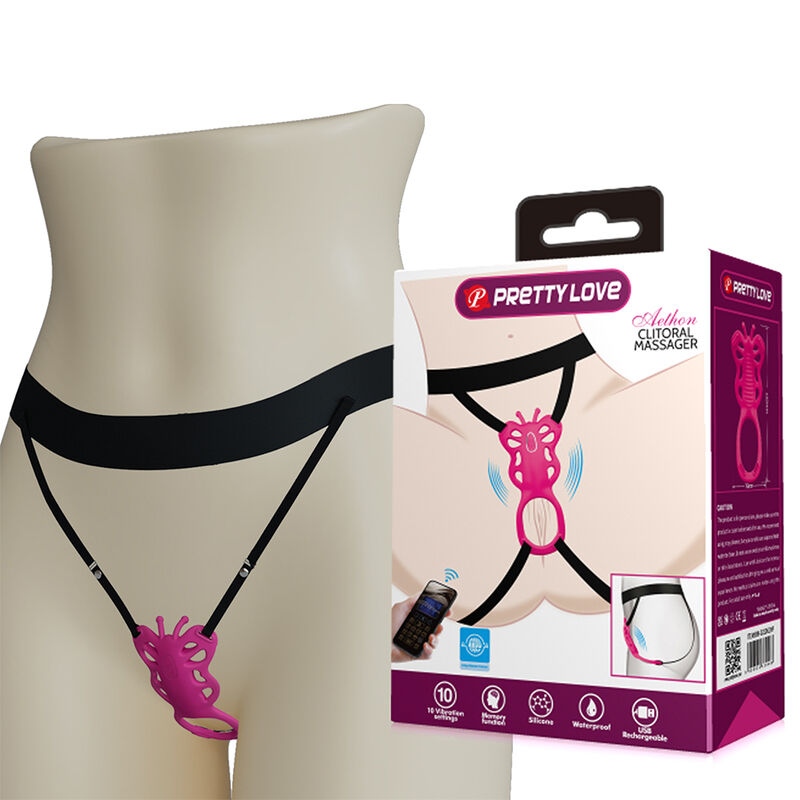 Pretty Love-Butterfly Vibrator Mutandine con Applicazione Rosa · Vibratori
