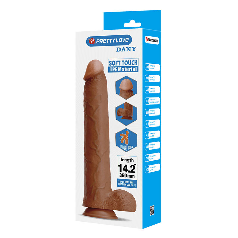 Pretty Love-Dany Dildo Realist Flessibile 36 cm Marrone · Dildo & Stimolatori (imaginea 4)