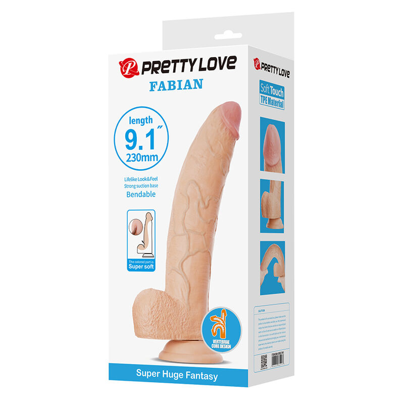 Pretty Love-Fabian Dildo flessibile con Ventosa 23 cm · Dildo & Stimolatori (imaginea 3)