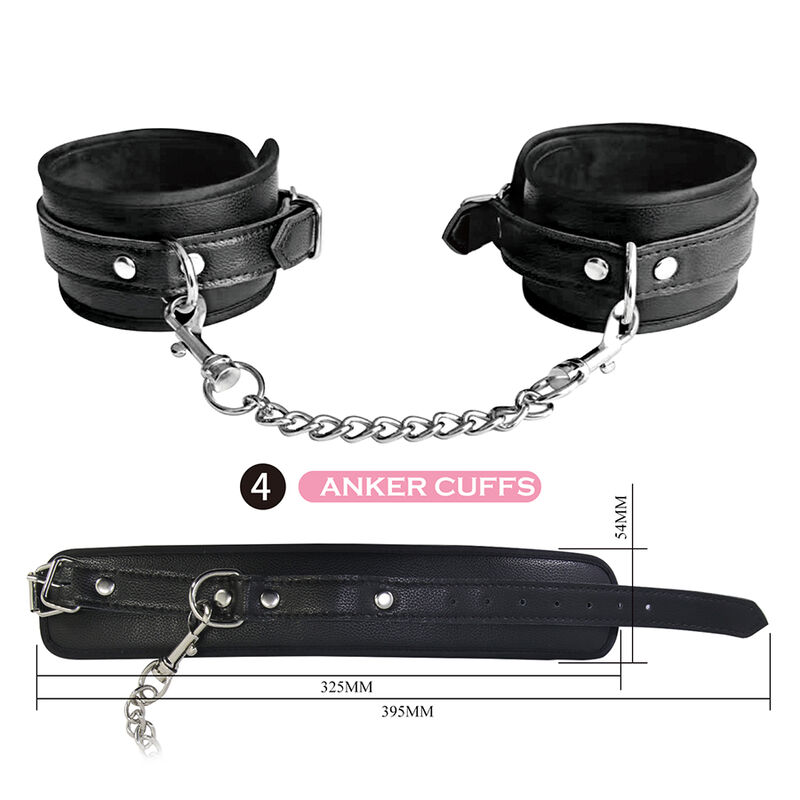 Pretty Love-Kit BDSM 8 Parti Nero · Accessori BDSM (immagine 3)