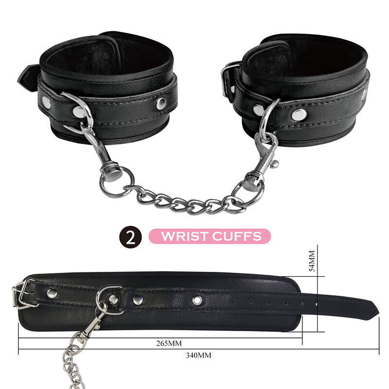 Pretty Love-Kit BDSM 8 Parti Nero · Accessori BDSM (immagine 2)
