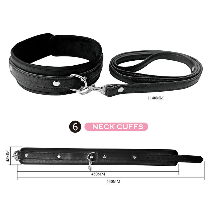 Pretty Love-Kit BDSM 8 Parti Nero · Accessori BDSM (immagine 6)