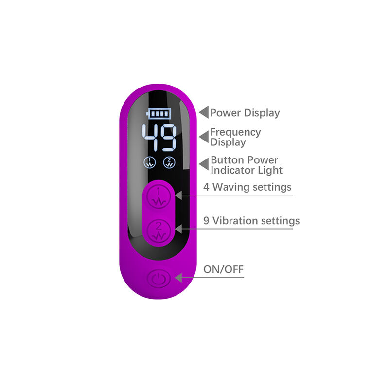 Pretty Love-Yalanda vibratore coniglio oscillante a LED Viola 6 PRETTY LOVE - YALANDA RABBIT OSCILLATING VIBRATOR WITH LED DISPLAY PURPLE · Vibratoare (imaginea 6)