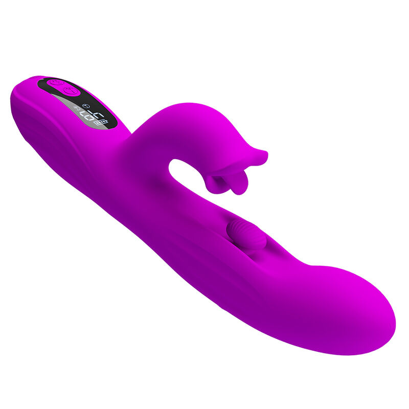 Pretty Love-Yalanda vibratore coniglio oscillante a LED Viola · Vibratori