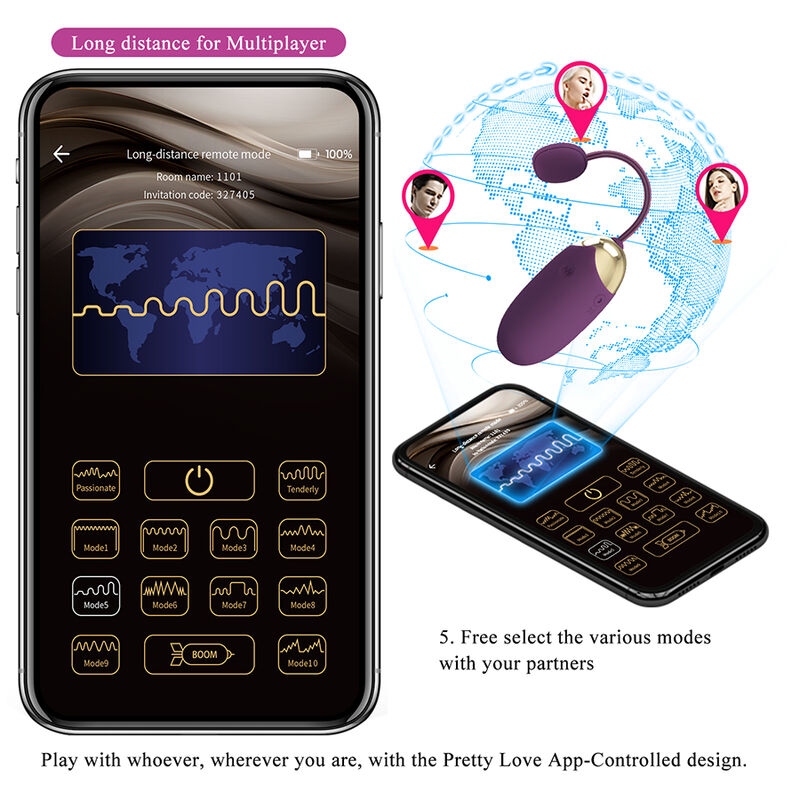 Pretty Love-Klay Uovo Vibratore con Spingere e Applicazione Viola 8 Pretty Love-Klay Uovo Vibratore con Spingere e Applicazione Viola · Giocattoli per coppie (imaginea 8)