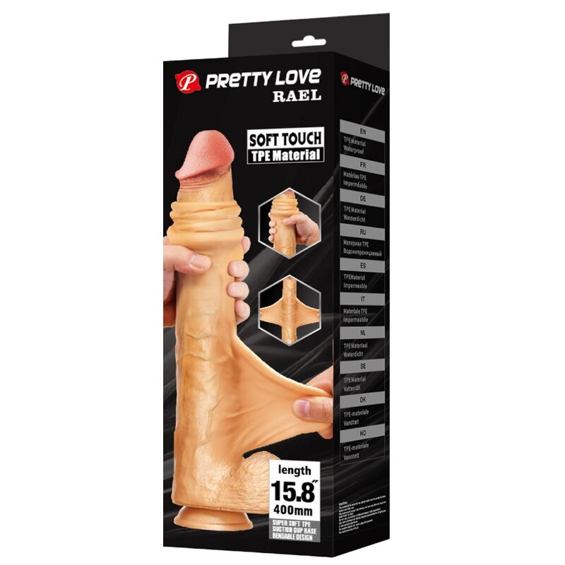 Pretty Love-Rael Dildo Realist Flessibile 40 cm Marrone · Dildo & Stimolatori (imaginea 9)