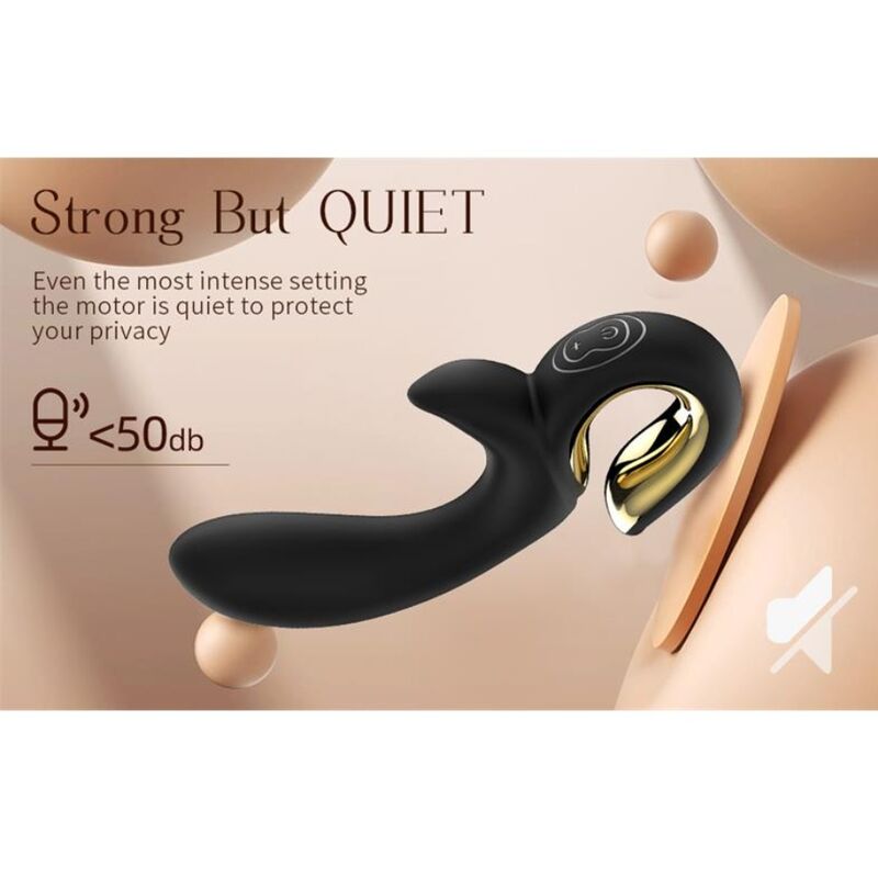 Nalone-Lulu Vibratore Coniglio con Spinta Nero · Vibratori (immagine 9)
