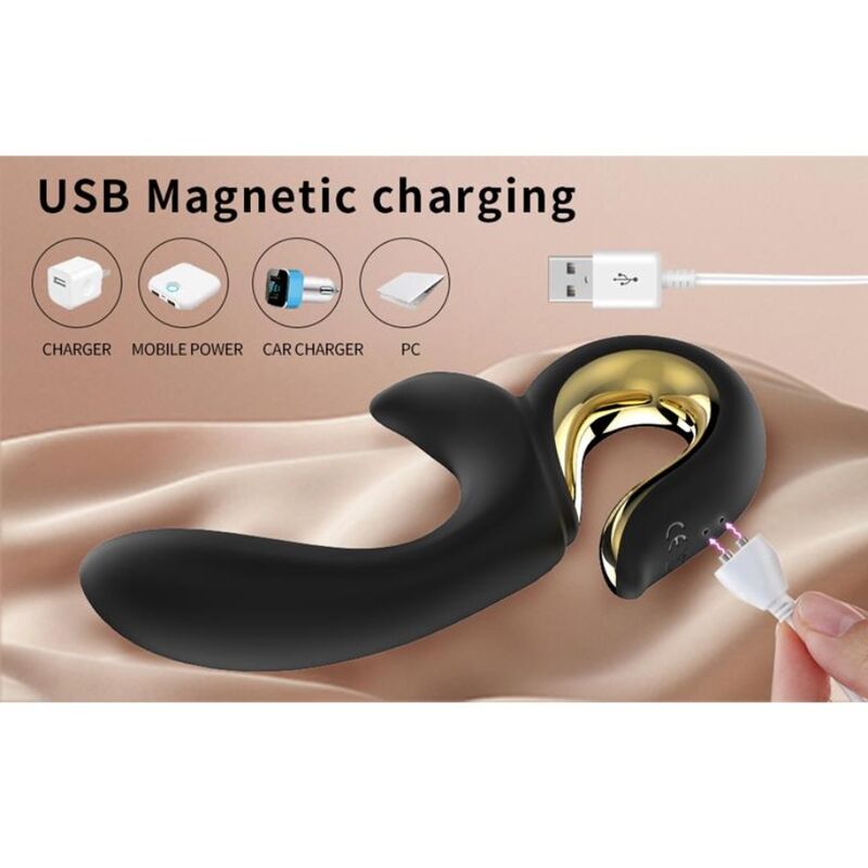 Nalone-Lulu Vibratore Coniglio con Spinta Nero · Vibratori (immagine 3)