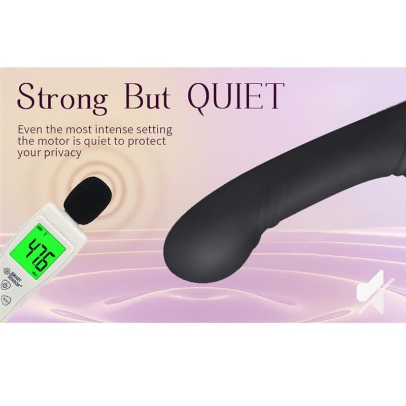 Nalone-Allow Doppio vibratore con rotazione e spinta Nero · Vibratori (imaginea 9)
