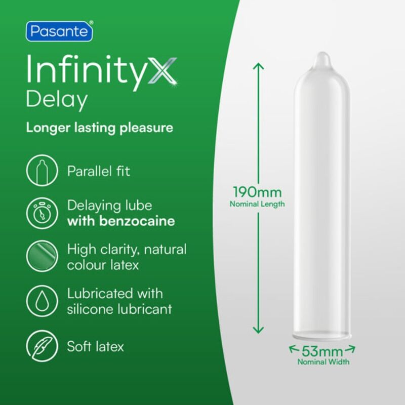 Pasante-Delay Infinity Preservativi Ritardo 12 Pezzi · Preservativi (immagine 3)