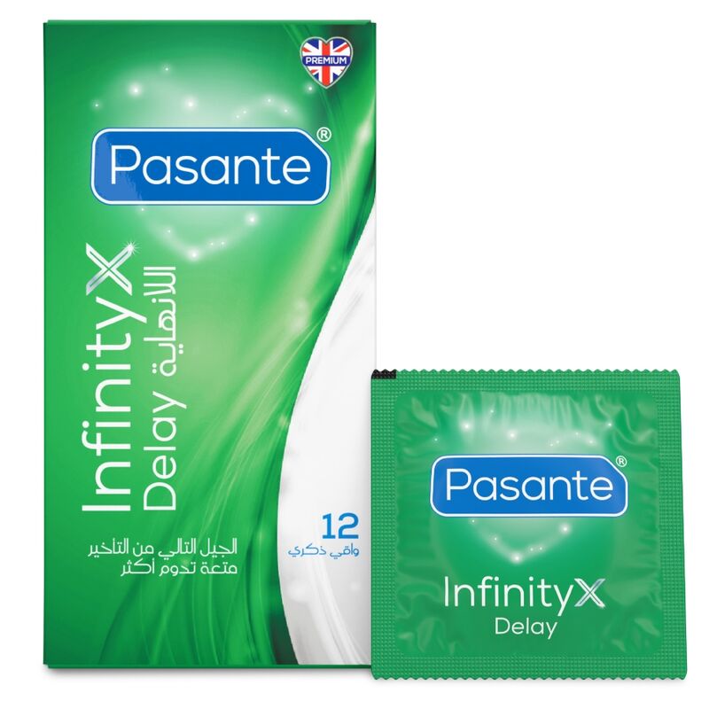 Pasante-Delay Infinity Preservativi Ritardo 12 Pezzi