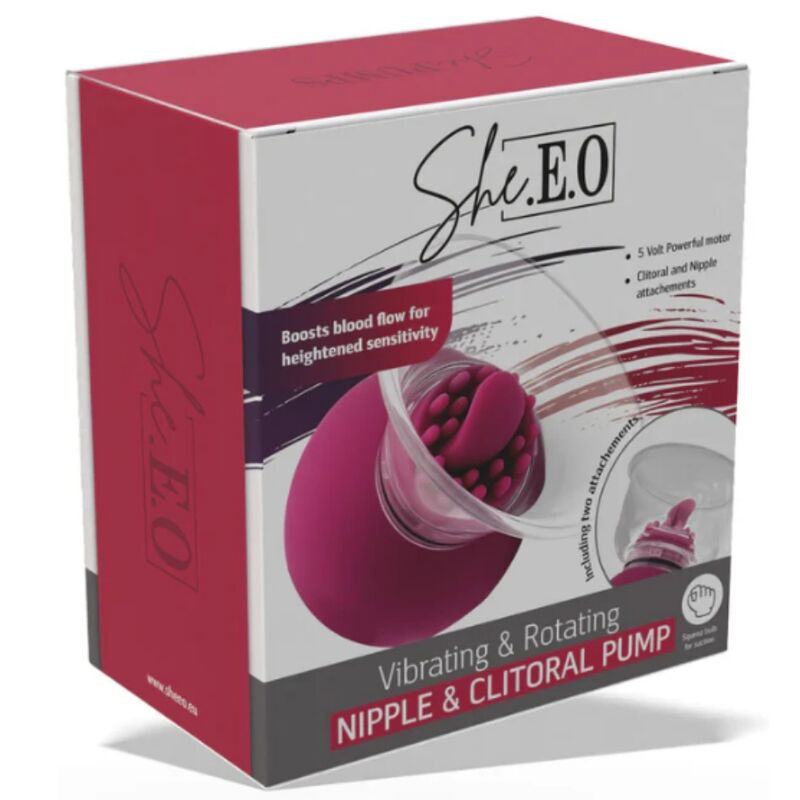 She.E.O-Pompa vibrante per capezzoli e clitoride con rotazione · Vibratori (immagine 5)