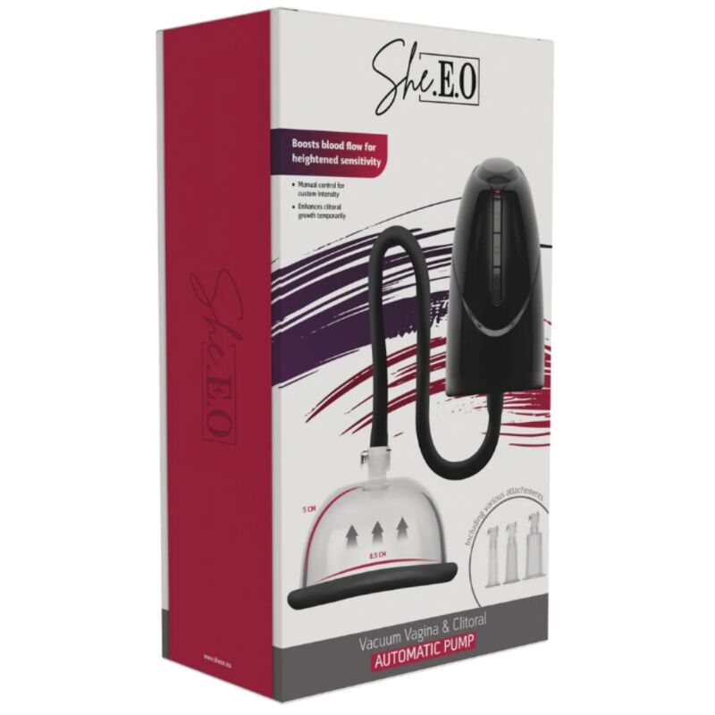 She.E.O-Pompa automatica con vuoto vagina e clitoride Nero · Vibratori (immagine 2)