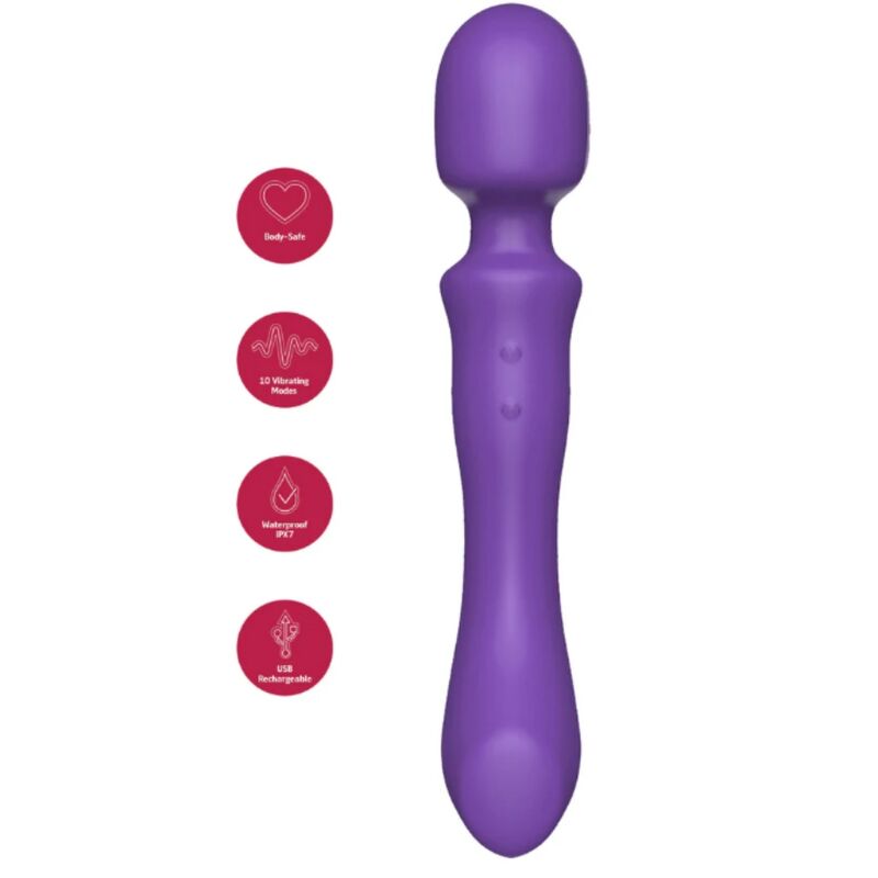 She.E.O-Wand Massaggio Vibratore a Due Teste Viola · Vibratori