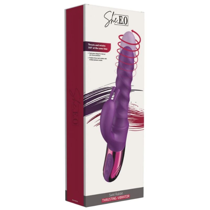 She.E.O-Vibratore Rabbit Swirl Viola · Vibratori (imaginea 2)