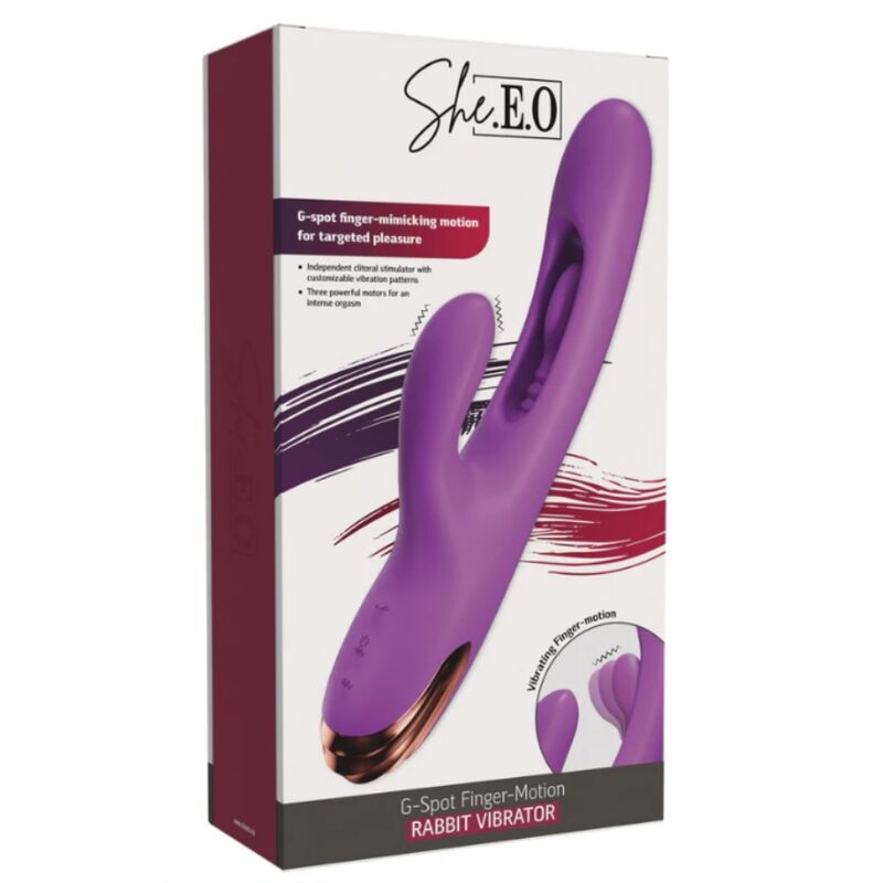 She.E.O-Vibratore Rabbit Punto G Finger Motion Viola · Vibratori (immagine 7)