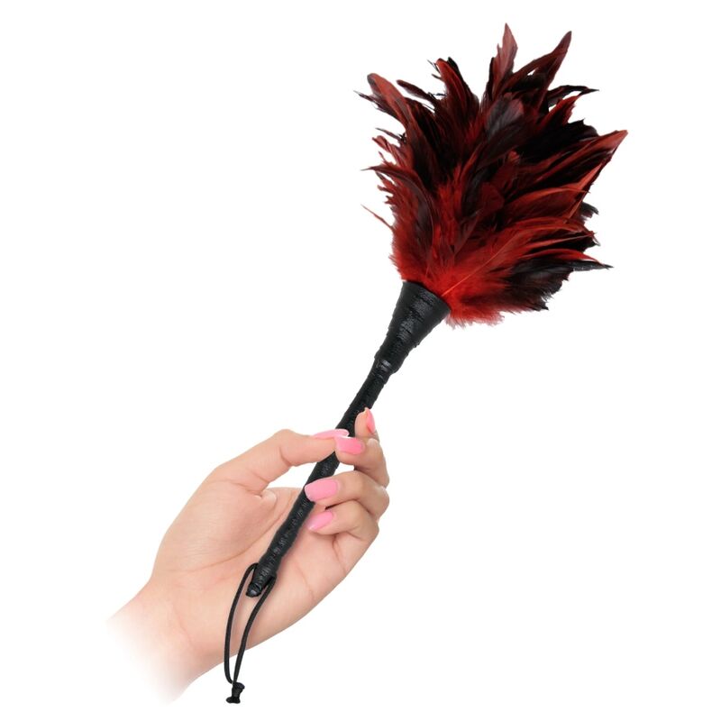 Fetish Fantasy Series-Penna per solletico Frisky Nero e Rosso