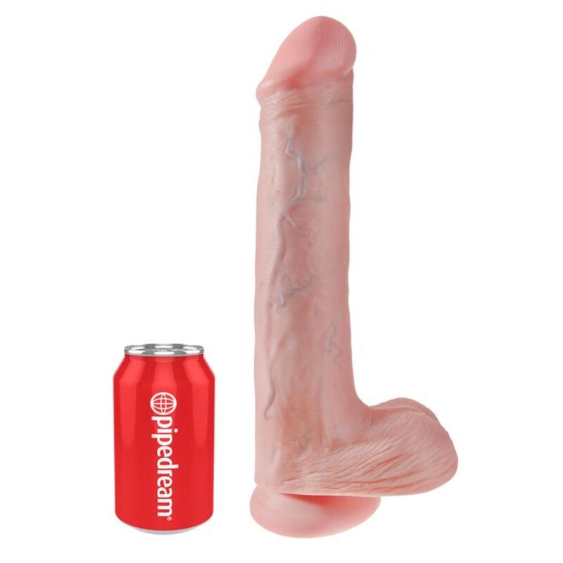 King Cock-Dildo realistico con testicoli e Ventosa 38 cm