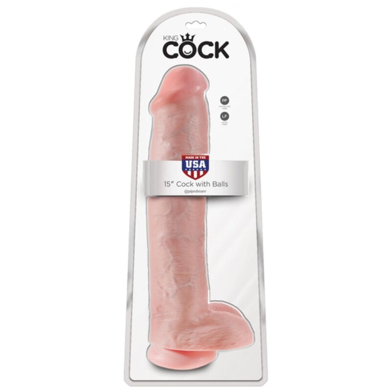 King Cock-Dildo realistico con testicoli e Ventosa 38 cm — PIPEDREAMS · Dildo & Stimolatori (imaginea 6)