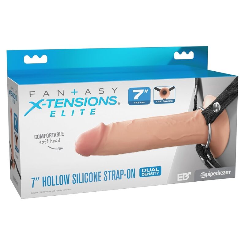 Fantasy X-Tensioni Elite-Strap-on Vuoto in Silicone 17,8 cm