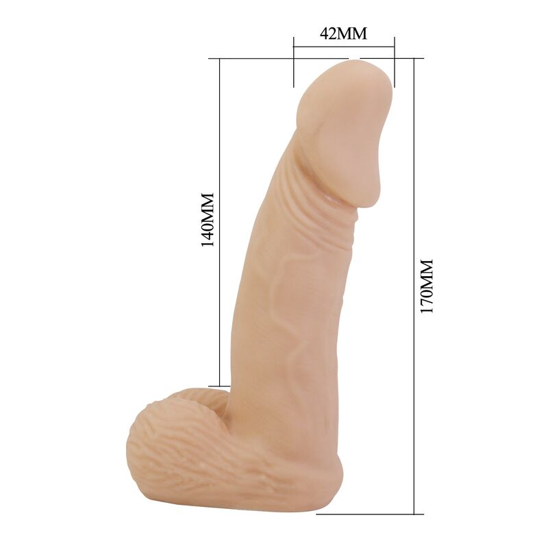 Pretty Love-Zane Strap-on con Dildo Flessibile 17 cm Naturale · Strap-on & Imbracature (imaginea 2)