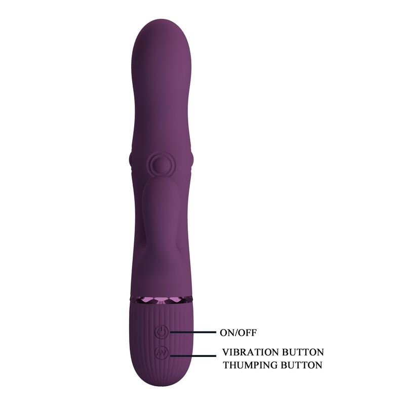 Pretty Love-Zach vibratore coniglio con movimento di spinta Viola · Vibratori (imaginea 3)
